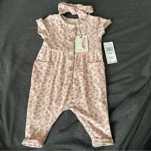[FREE SHIPPING] Jessica Simpson Baby Coverall w/ Headband